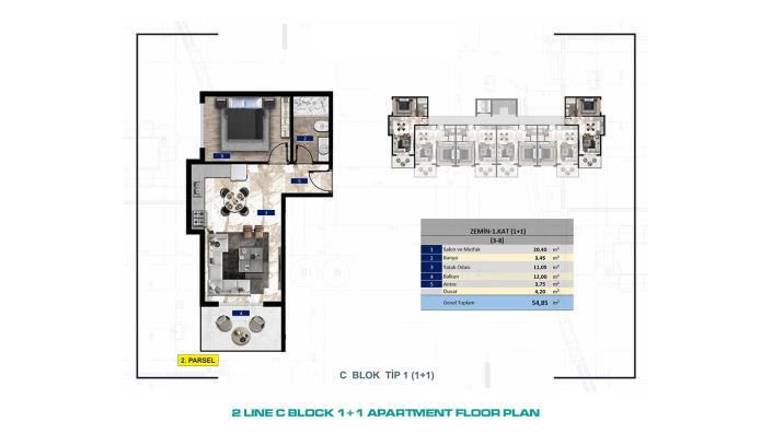 Image No.29-Appartement de 1 chambre à vendre à Kargicak