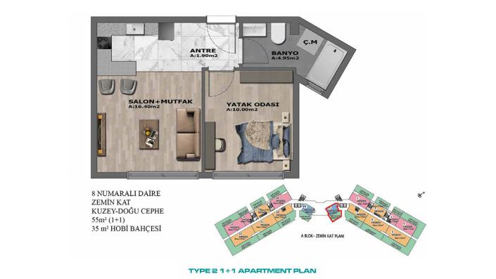 Image No.27-Appartement de 1 chambre à vendre à Altintas