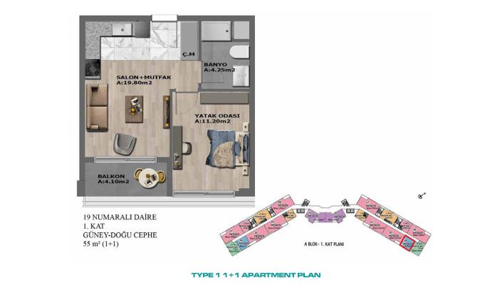 Image No.28-Appartement de 1 chambre à vendre à Altintas