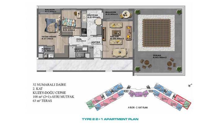 Image No.31-Appartement de 1 chambre à vendre à Altintas