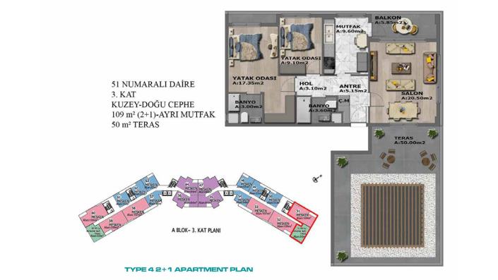 Image No.33-Appartement de 1 chambre à vendre à Altintas