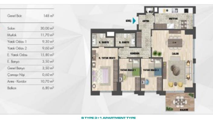 Image No.20-Appartement de 3 chambres à vendre à Kartal