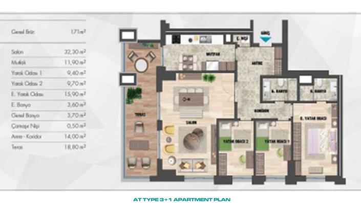 Image No.24-Appartement de 3 chambres à vendre à Kartal