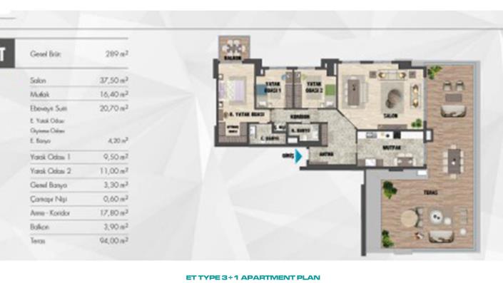 Image No.28-Appartement de 3 chambres à vendre à Kartal