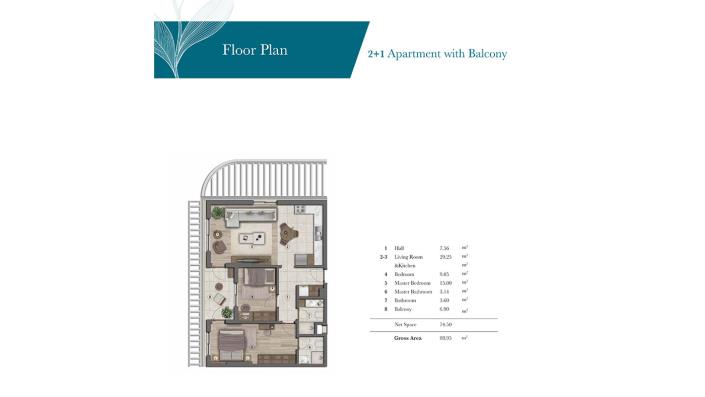 Image No.24-Appartement de 1 chambre à vendre à Güzeloba