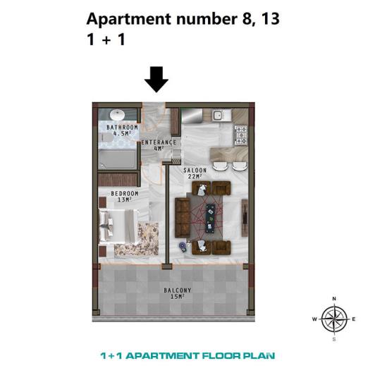 Image No.37-1 Bed Apartment for sale