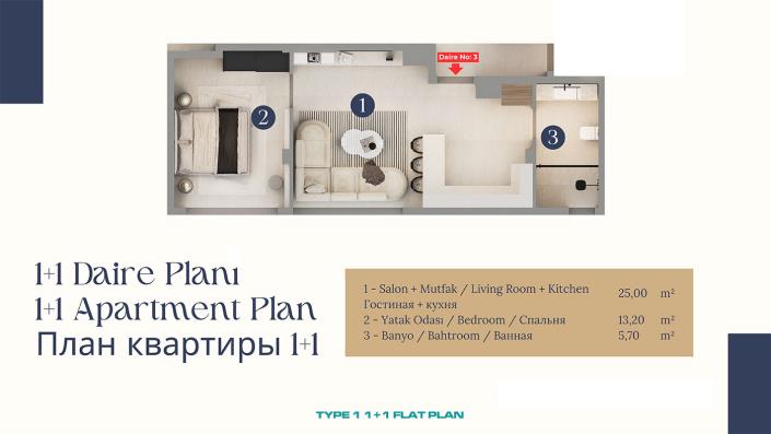 Image No.24-Appartement de 1 chambre à vendre à Fener