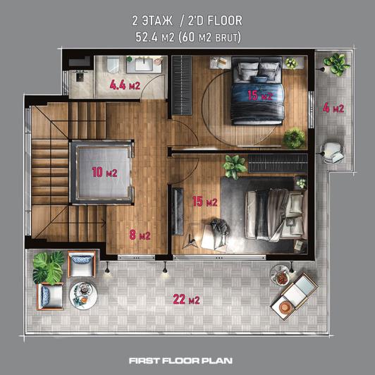 Image No.42-Villa / Détaché de 3 chambres à vendre à Bektas