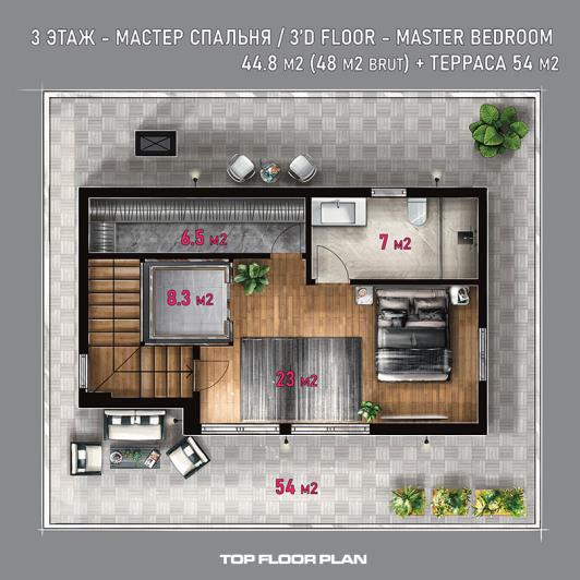 Image No.43-Villa / Détaché de 3 chambres à vendre à Bektas