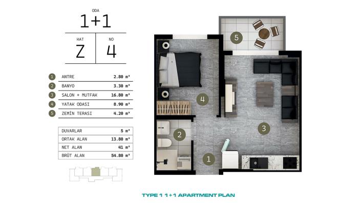 Image No.24-1 Bed Apartment for sale