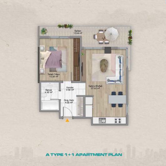 Image No.5-Appartement de 1 chambre à vendre à Sisli