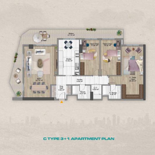 Image No.9-Appartement de 1 chambre à vendre à Sisli
