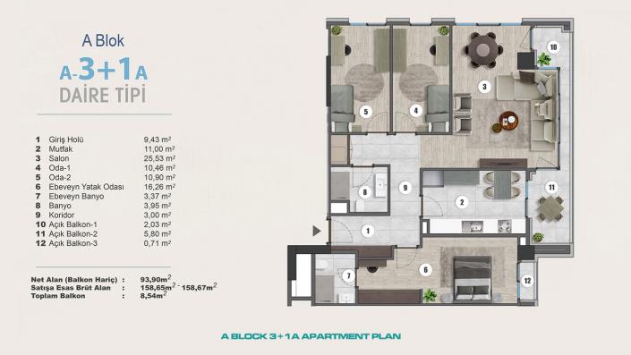 Image No.51-1 Bed Apartment for sale