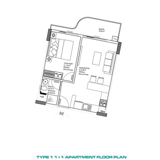 Image No.18-Appartement de 1 chambre à vendre à Altintas