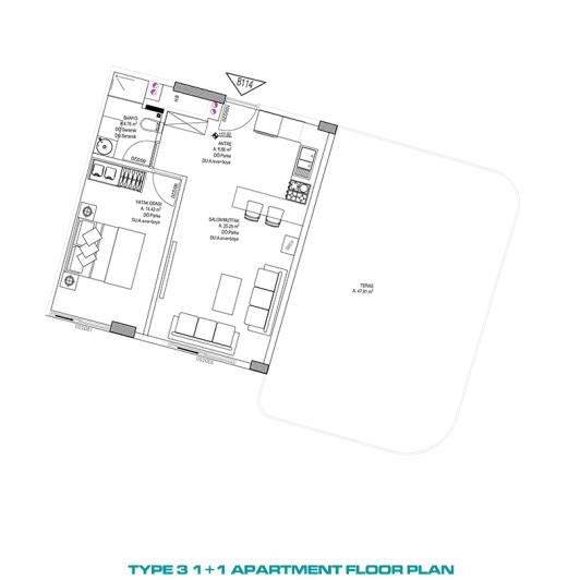 Image No.20-Appartement de 1 chambre à vendre à Altintas