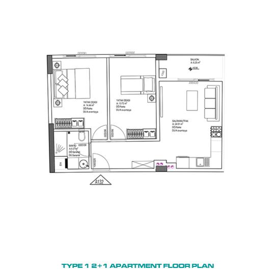 Image No.21-Appartement de 1 chambre à vendre à Altintas