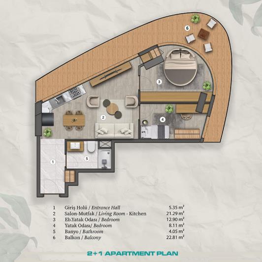 Image No.21-1 Bed Apartment for sale