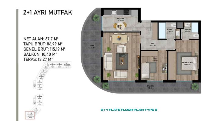 Image No.13-1 Bed Apartment for sale