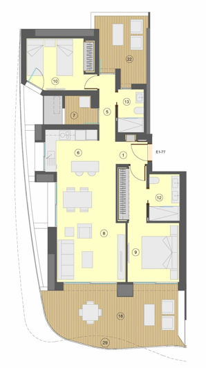 Image No.14-3 Bed Apartment for sale