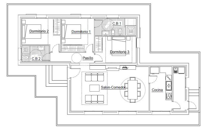 Image No.3-Propriété de 3 chambres à vendre à Hondón de las Nieves