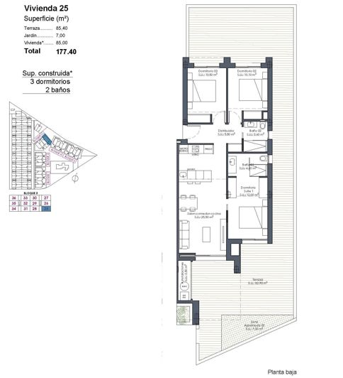 Image No.31-3 Bed Apartment for sale