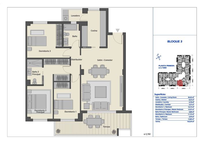 Image No.24-3 Bed Apartment for sale