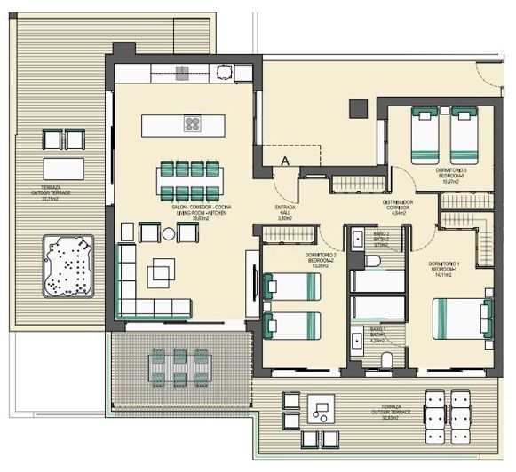 Image No.18-3 Bed Apartment for sale