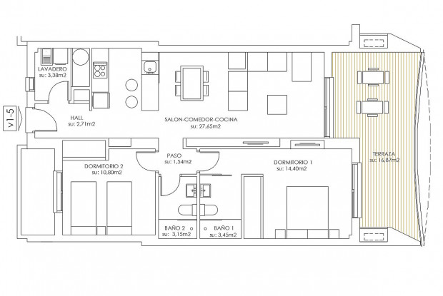 Image No.11-Appartement de 2 chambres à vendre à Orihuela Costa