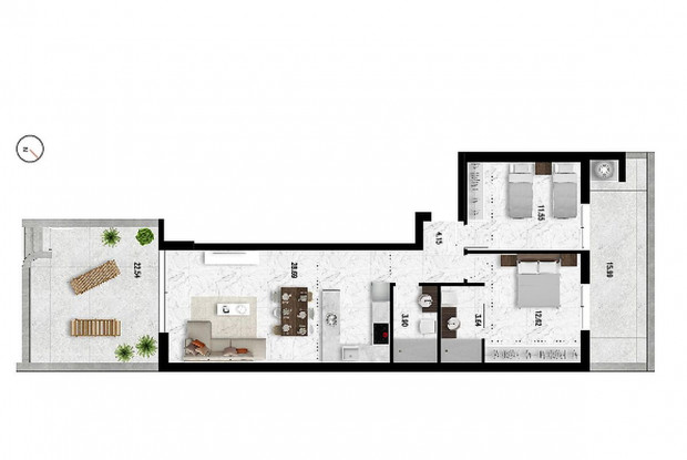 Image No.11-Penthouse de 2 chambres à vendre à Orihuela Costa