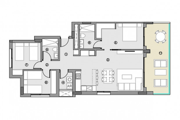 Image No.13-Appartement de 3 chambres à vendre à Orihuela Costa