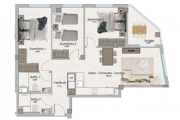 Image No.10-2 Bed Apartment for sale