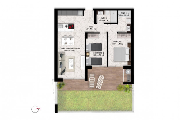 Image No.12-2 Bed Apartment for sale
