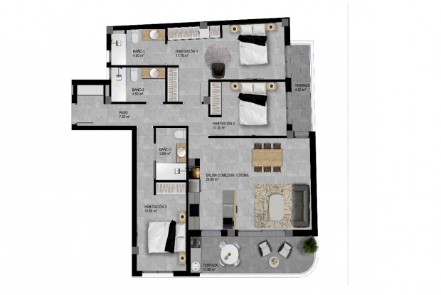 Image No.12-Appartement de 3 chambres à vendre à Gran Alacant