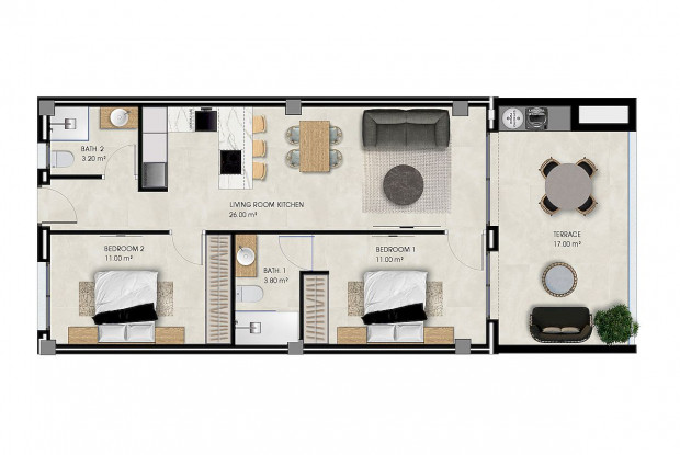 Image No.4-2 Bed Apartment for sale