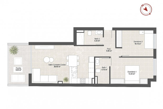 Image No.12-Propriété de 2 chambres à vendre
