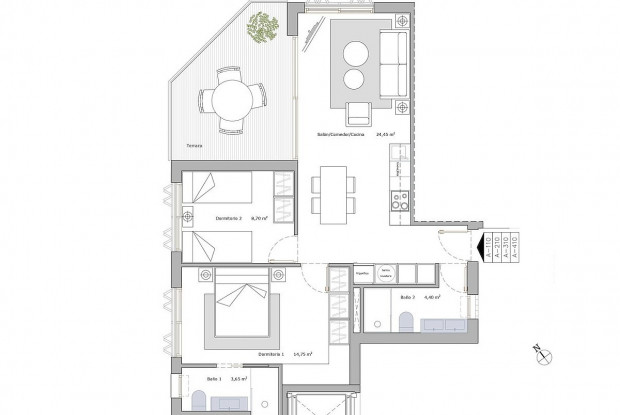 Image No.13-2 Bed Apartment for sale