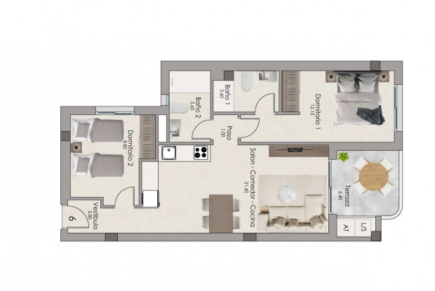 Image No.15-Apartamento con 2 dormitorios en venta