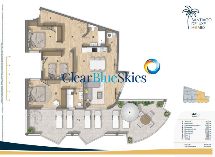 Image No.25-Penthouse de 4 chambres à vendre à Puerto de Santiago