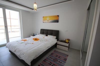 	 Modern Garden Apartment For Sale In The Side Area Of Turkey - Master bedroom