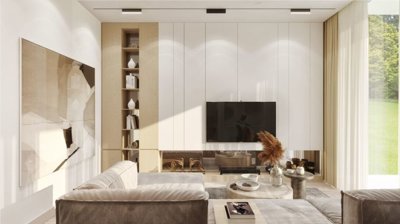 Luxury Bodrum Spa Apartments - Open-plan living area