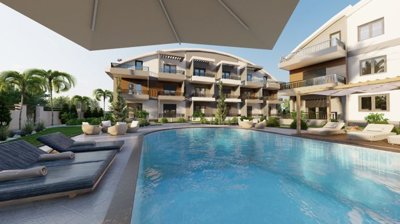 Off-Plan Kemer Apartments- Communal Pool