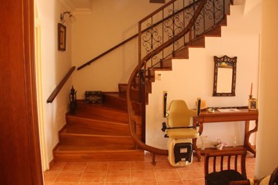 Semi-Detached Sea Front Fethiye Villa - Hallway with stairlift