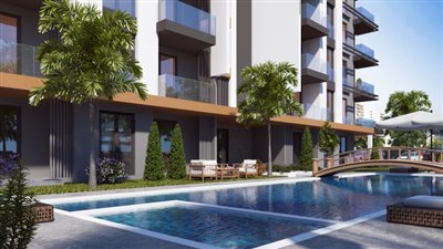 Off Plan Modern Antalya Property For Sale-Communal Areas