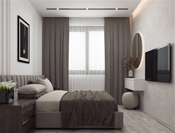Off Plan Modern Antalya Property For Sale-Modern Bedroom