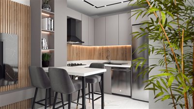 Off Plan Modern Antalya Property For Sale-Luxury Kitchen