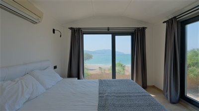 Newly Built Unique Calis Villa For Sale - Bedroom with stunning sea views