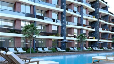 Antalya Off-Plan Apartments For Sale in Altintas - Gorgeous sun terraces and communal pool