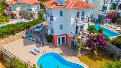Luxury triplex Villa For Sale In Fethiye - View over the triplex villa and gardens