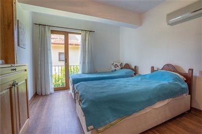Beautiful Gocek Stone Villa For Sale - Twin bedroom
