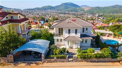 Exquisite Fethiye Detached Villa In Ovacik With A Private Pool For Sale - Rear view of villa